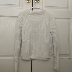 women’s white turtle neck sweater